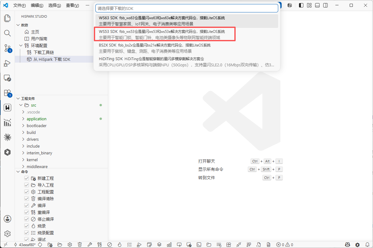 从 HiSpark 下载 SDK