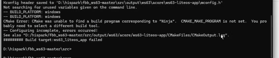 CMake 找不到 Ninja 报错