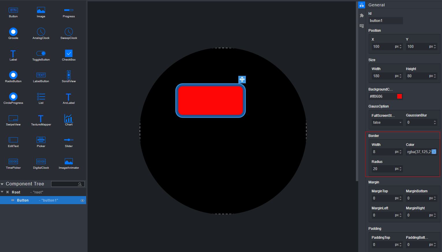 修改组件边框样式