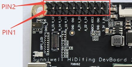 1.8 V GPIO 接口位置