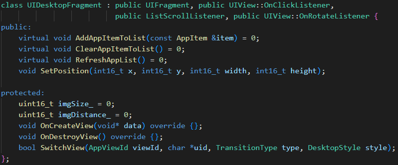 UIDesktopFragment定义