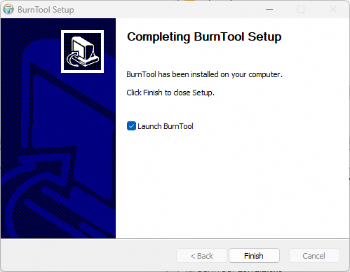 **图 4** BurnTool安装完成界面