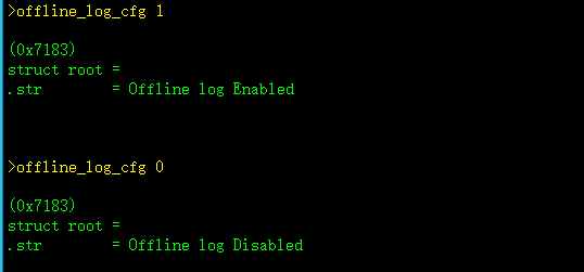 offline\_log\_cfg 0：关闭日志离线保存功能